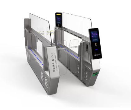 Face Recognition Fingerprint Airport Turnstile Airport Swing Gates With Light Curtain Infrared Technology