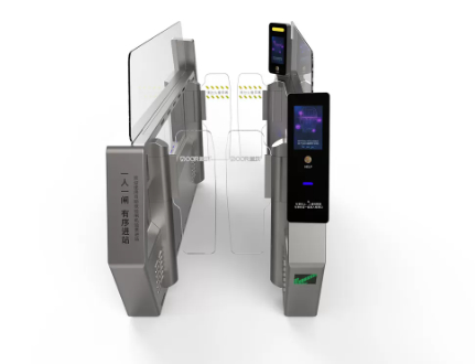 Face Recognition Fingerprint Airport Turnstile Airport Swing Gates With Light Curtain Infrared Technology