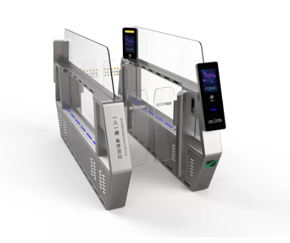 Face Recognition Fingerprint Airport Turnstile Airport Swing Gates With Light Curtain Infrared Technology